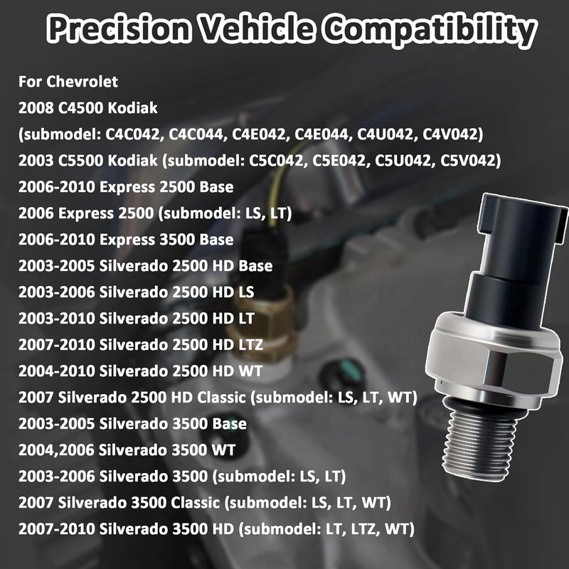 repustor Oil Pressure Sensor for Duramax 03-09 Chevy GMCLB7 LLY LBZ 6.6L 98027456 4990007341 - Image 2